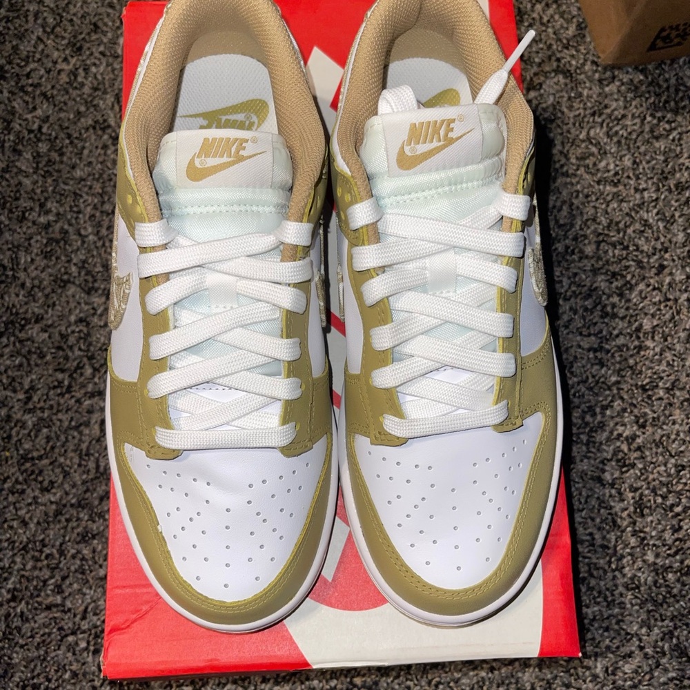 Nike White and Brown Sneakers